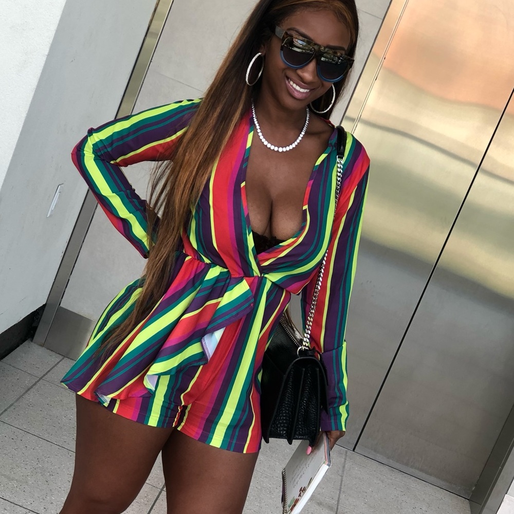 Multi color romper